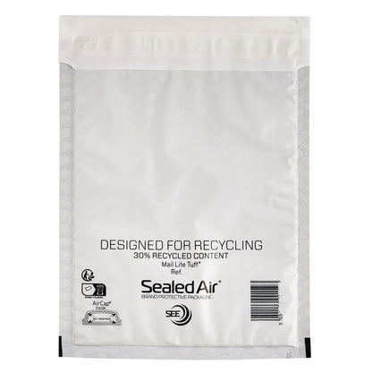 Busta imbottita Mail Lite Tuff Cushioned - impermeabile - K (35 x 47 cm) - bianco - Sealed Air - conf. 10 pezzi