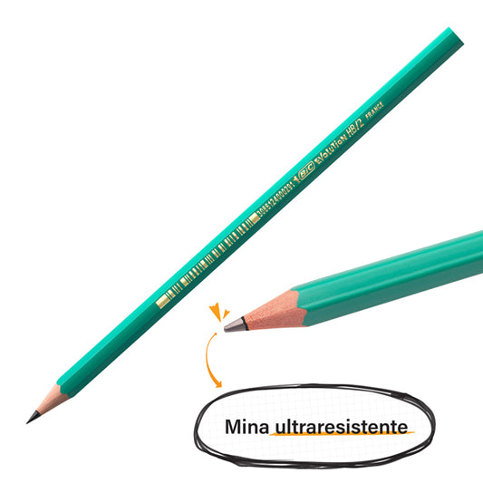 Matita in resina Ecolutions Evolution Graphite 650 - gradazione HB - Bic - conf. 12 pezzi