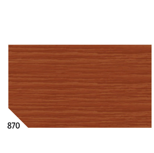 Carta crespa - 50 x 250 cm - 48 gr - marrone 870 - Rex Sadoch - conf.10 rotoli