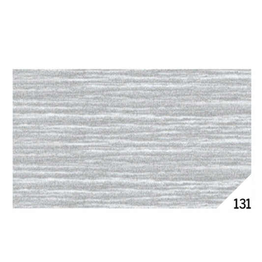 Carta crespa - 50 x 150 cm - 80 gr - argento metal 131 - Rex Sadoch - conf.10 rotoli
