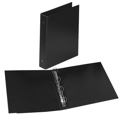 Raccoglitore Europa - 22 x 30 cm - 4 anelli tondi 50 mm - dorso 6 cm - nero - Favorit