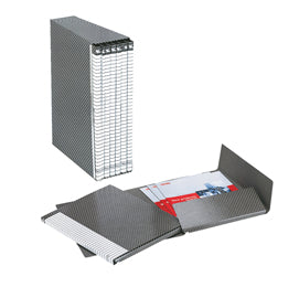 Gruppo Delso Line - 25 x 32 cm - 6 cartelle 2 lembi - con custodia - dorso 1,5 cm - grigio - Esselte