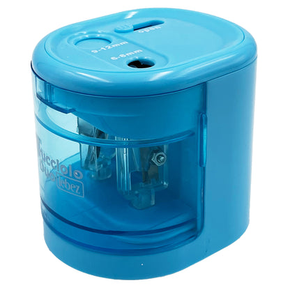 Temperamatite elettrico 4306  con contenitore - 2 fori  - colori assortiti - Lebez