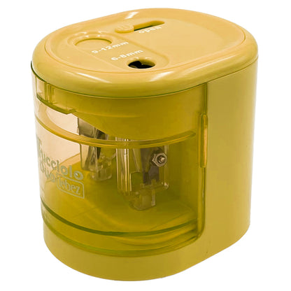 Temperamatite elettrico 4306  con contenitore - 2 fori  - colori assortiti - Lebez