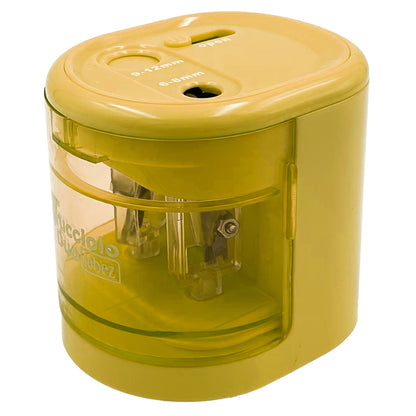 Temperamatite elettrico 4306  con contenitore - 2 fori  - colori assortiti - Lebez
