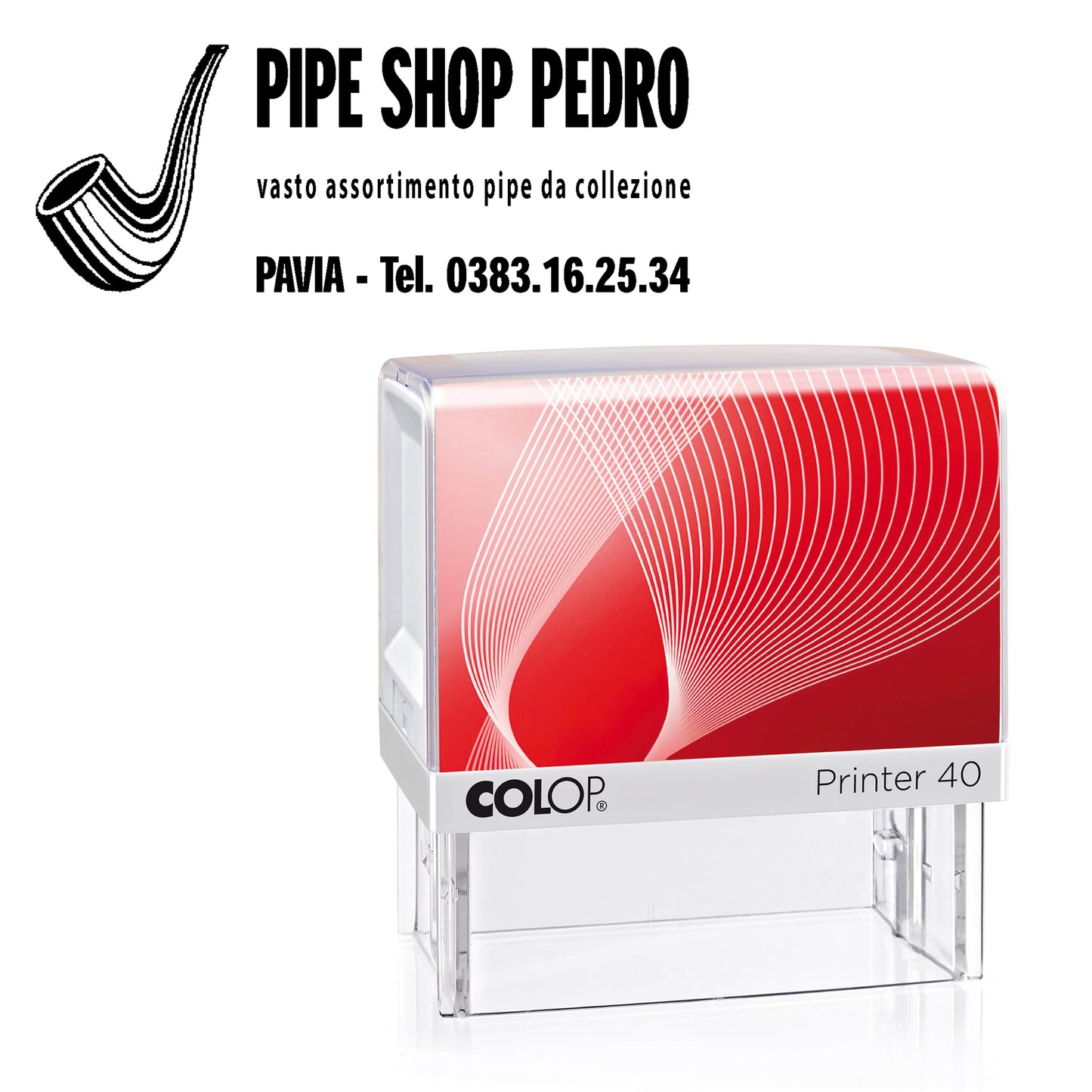 Timbro Printer 40 - 23 x 59 mm - 6 righe - autoinchiostrante - nero - Colop