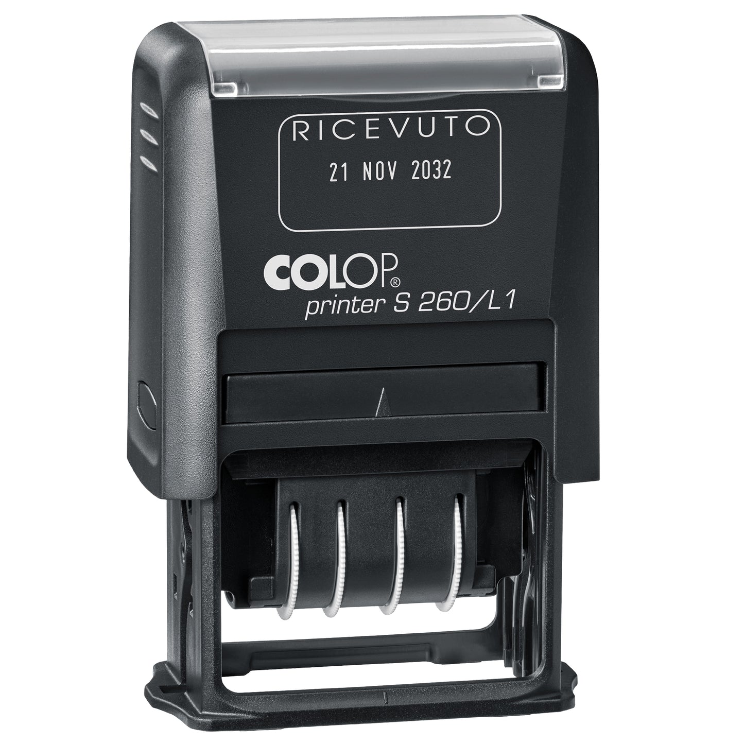 Timbro S260/L1 Datario + RICEVUTO - 4 mm - autoinchiostrante - bicolore - Colop