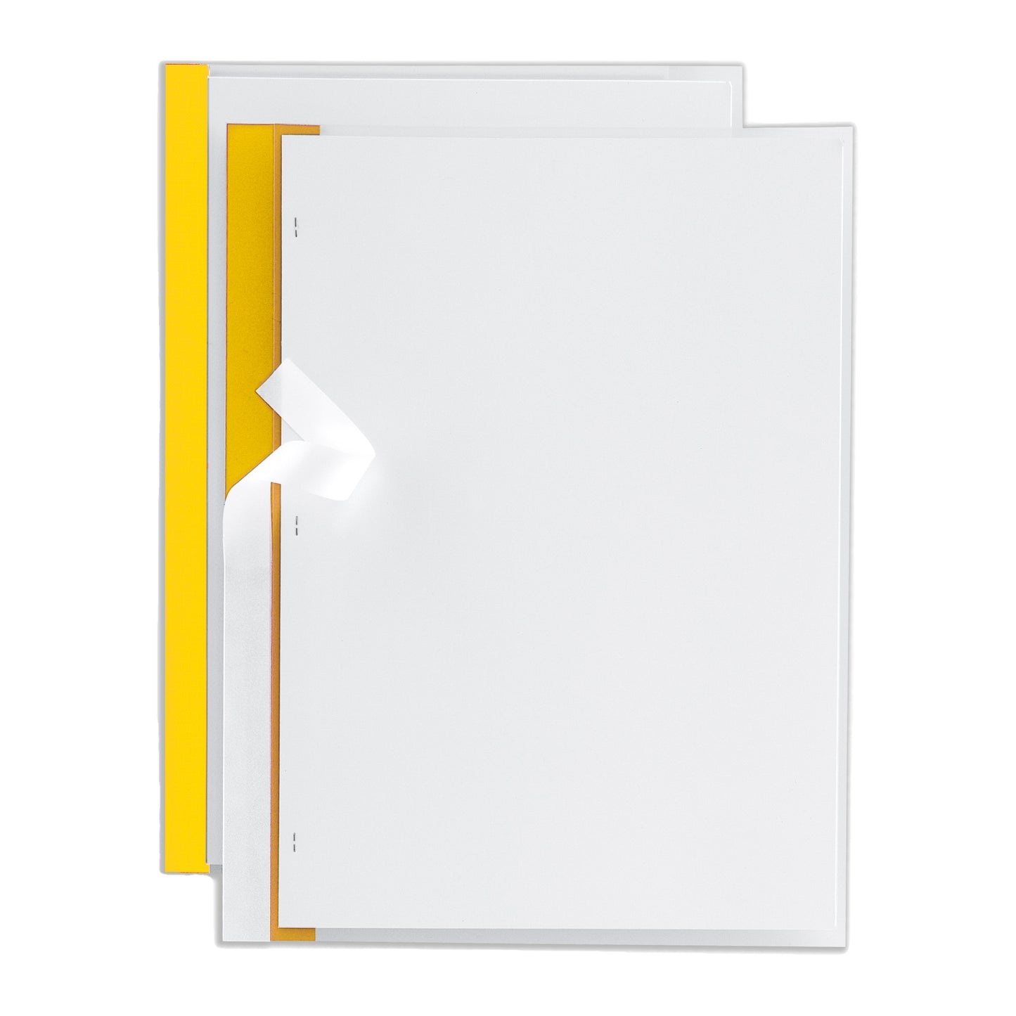 Cartellina per rilegatura Poli 200 - A4 - PP - trasparente buccia - dorso giallo - Sei Rota - conf. 10 pezzi