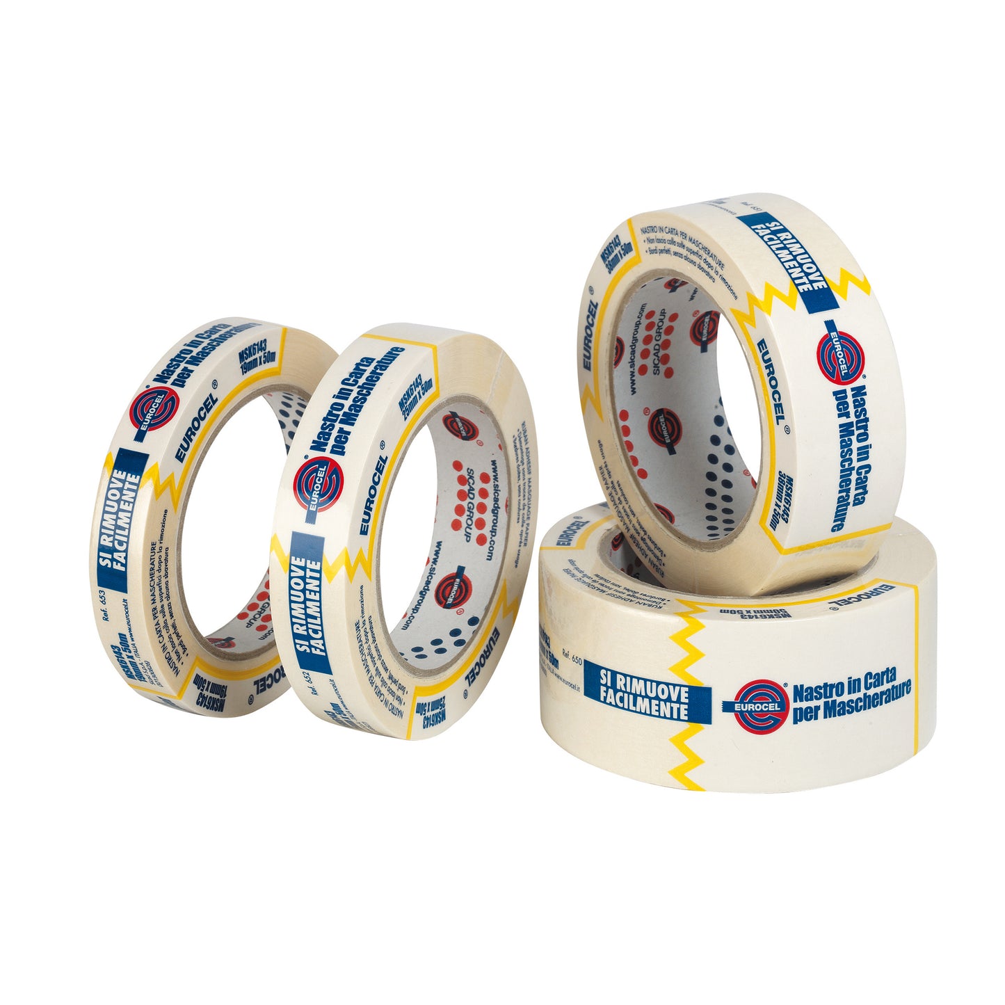 Nastro adesivo MSK 6143 - 50 mm x 50 m - carta - beige - Eurocel