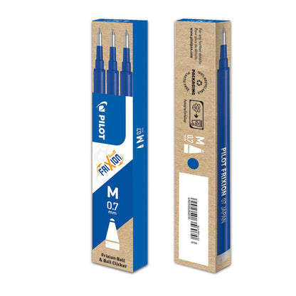 Ricariche Pilot FriXion blu: il kit contiene quattro confezioni da tre.