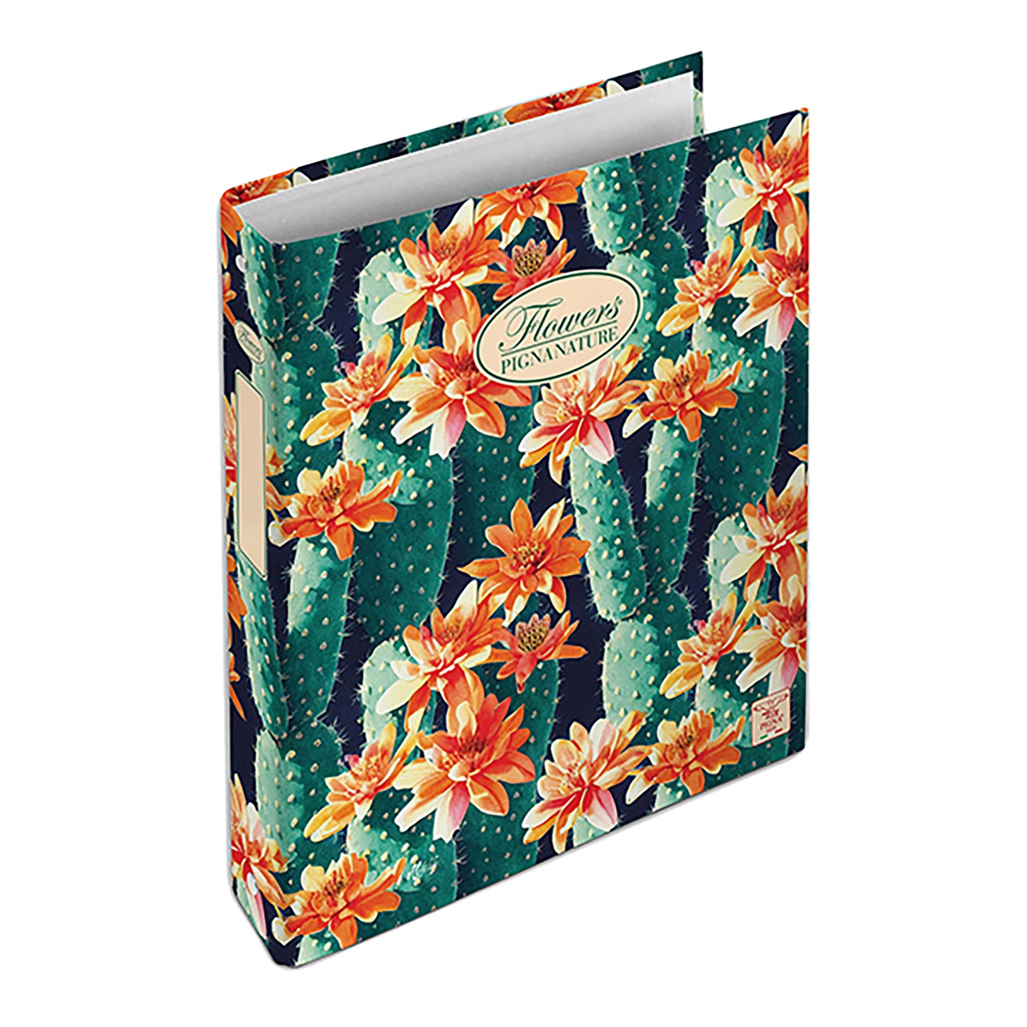 Raccoglitore Nature Flowers - A4 - cm 4 anelli da 30mm - dorso 4 cm - Pigna