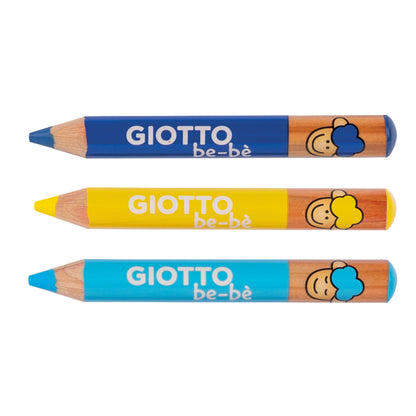 Supermatitoni - diametro mina 7 mm - lavabili - colori assortiti - con temperino - Giotto - astuccio 6 pezzi