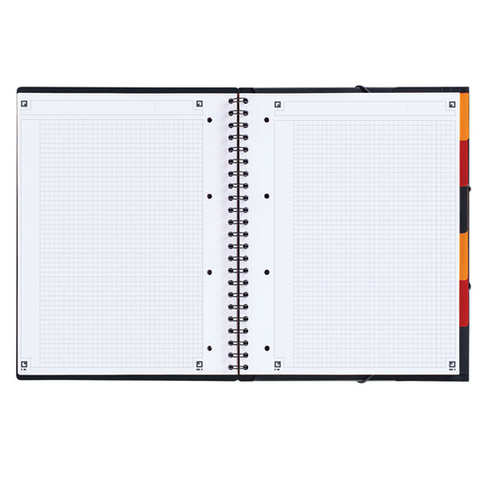 Blocco spiralato Organiser Book - 5mm con margine - 240 x 297mm - 80gr - 80 fogli - Oxford