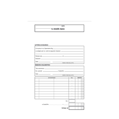 Blocco buste nota spese - 28 x 15cm - Edipro - conf. 25 buste