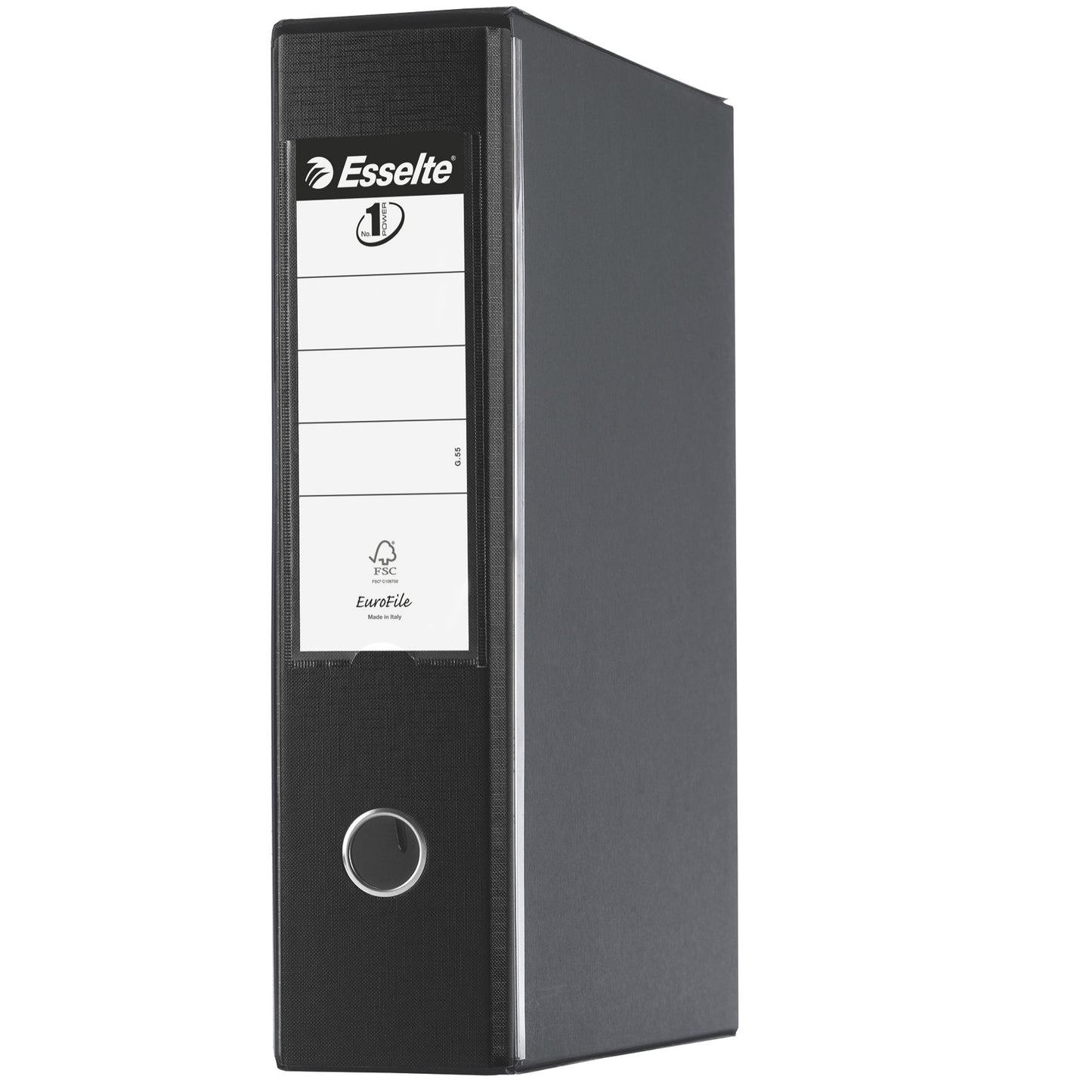 Registratore Eurofile G55 - dorso 8 cm - protocollo 23 x 33 cm - nero - Esselte