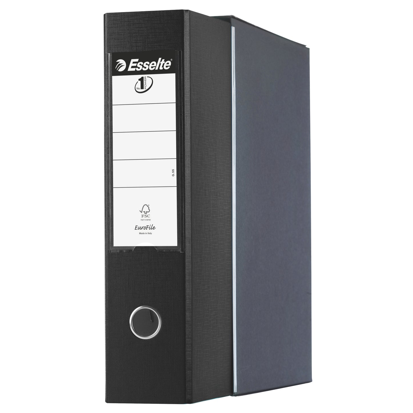 Registratore Eurofile G55 - dorso 8 cm - protocollo 23 x 33 cm - nero - Esselte