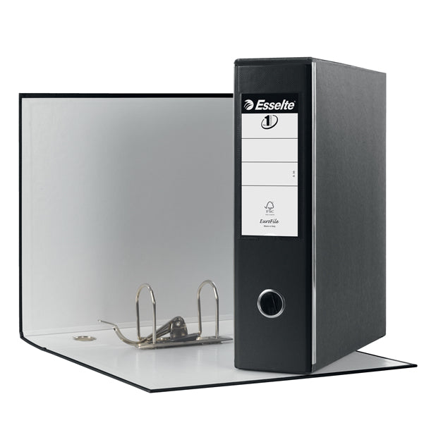 Registratore Eurofile G53 - dorso 8 cm - commerciale 23 x 30 cm - nero - Esselte