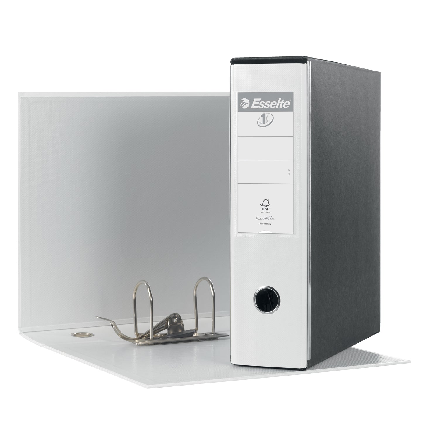 Registratore Eurofile G53 - dorso 8 cm - commerciale 23 x 30 cm - bianco - Esselte