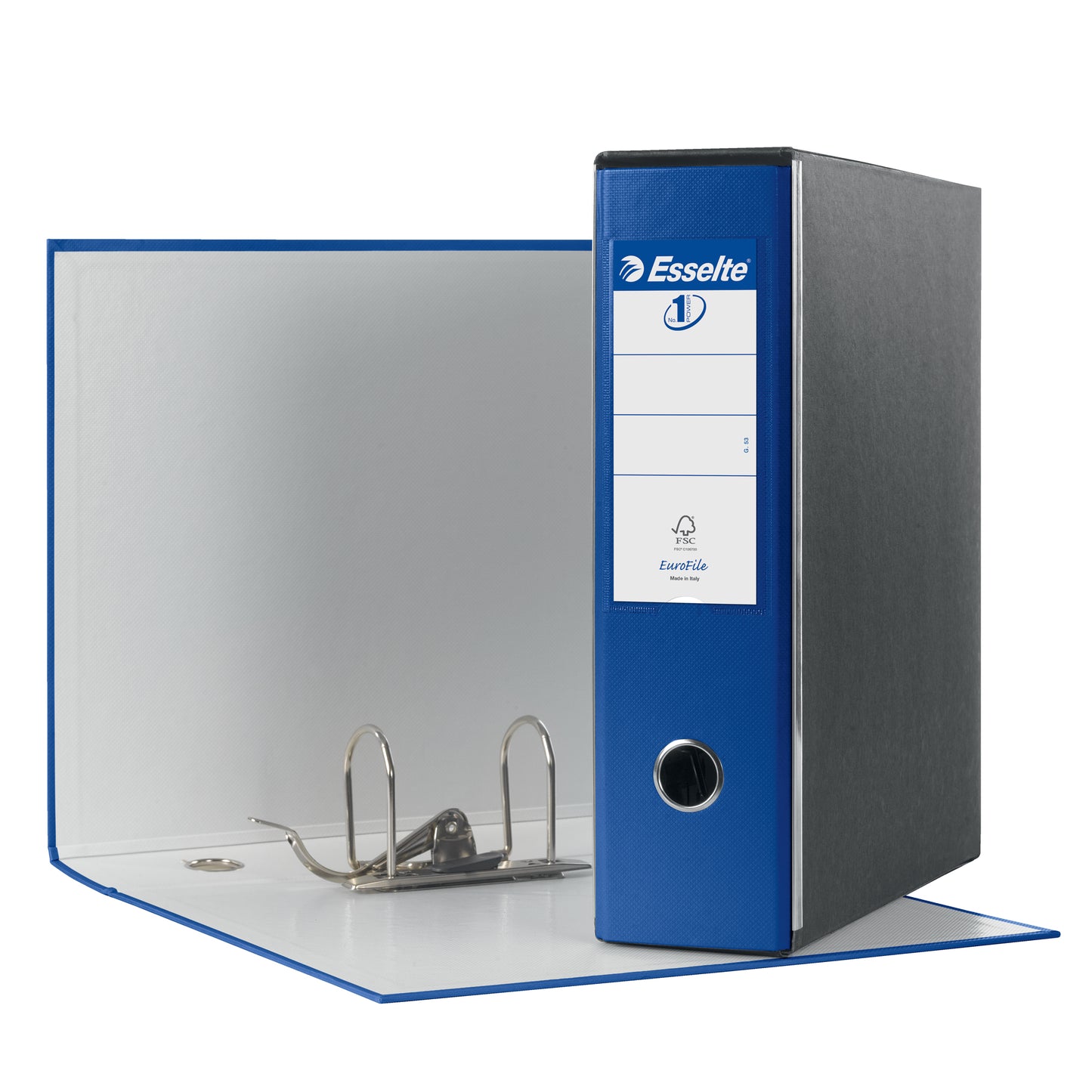 Registratore Eurofile G53 - dorso 8 cm - commerciale 23 x 30 cm - blu - Esselte