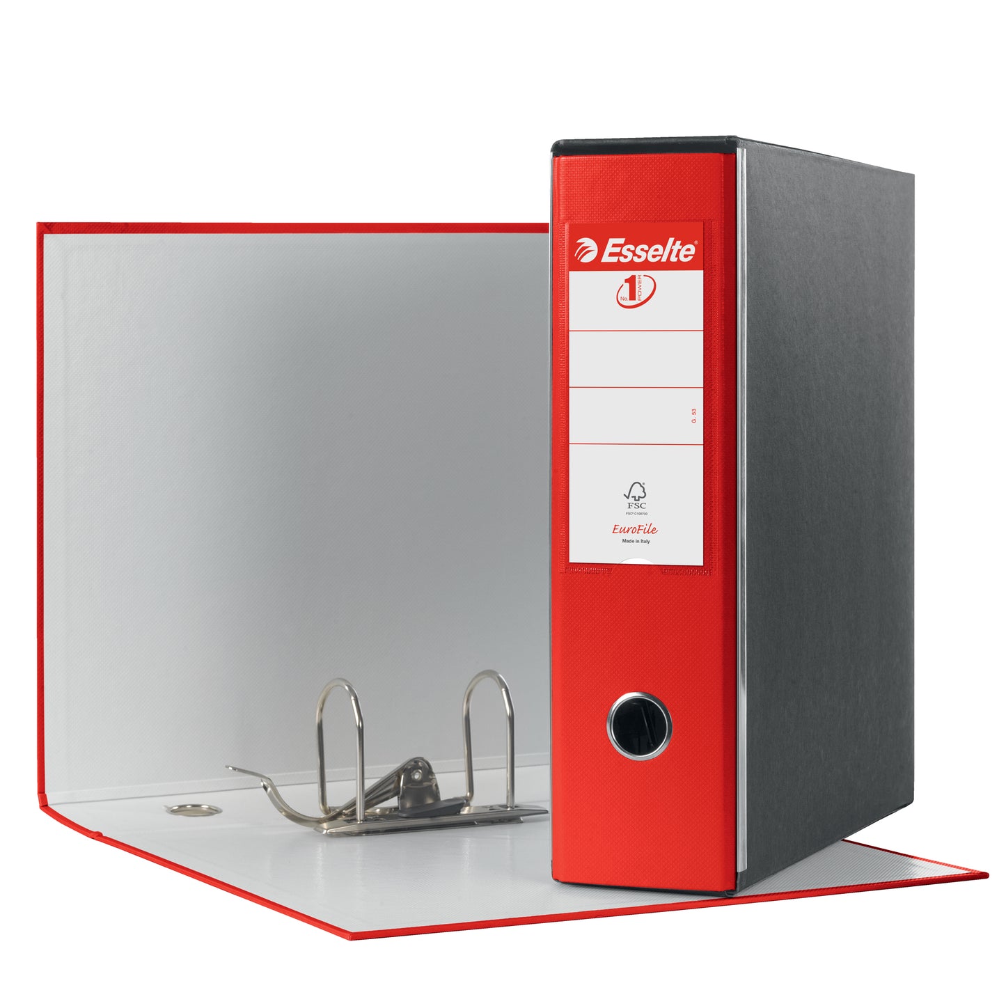Registratore Eurofile G53 - dorso 8 cm - commerciale 23 x 30 cm - rosso - Esselte