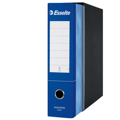 Registratore Essentials G75 - dorso 8 cm - protocollo 23 x 33 cm - blu - Esselte
