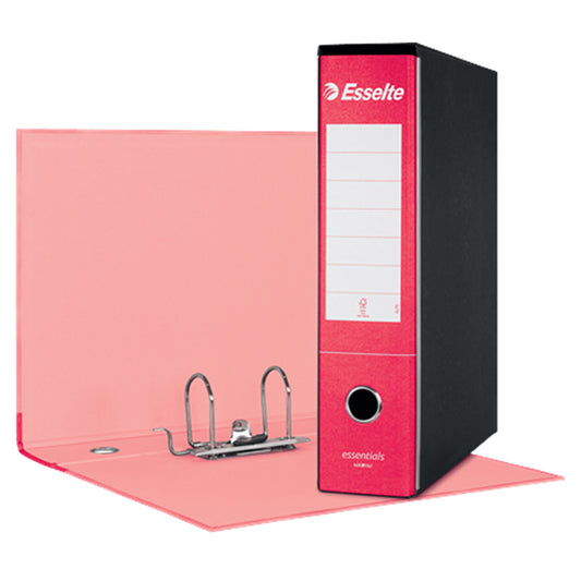 Registratore Essentials G75 - dorso 8 cm - protocollo 23 x 33 cm - rosso - Esselte