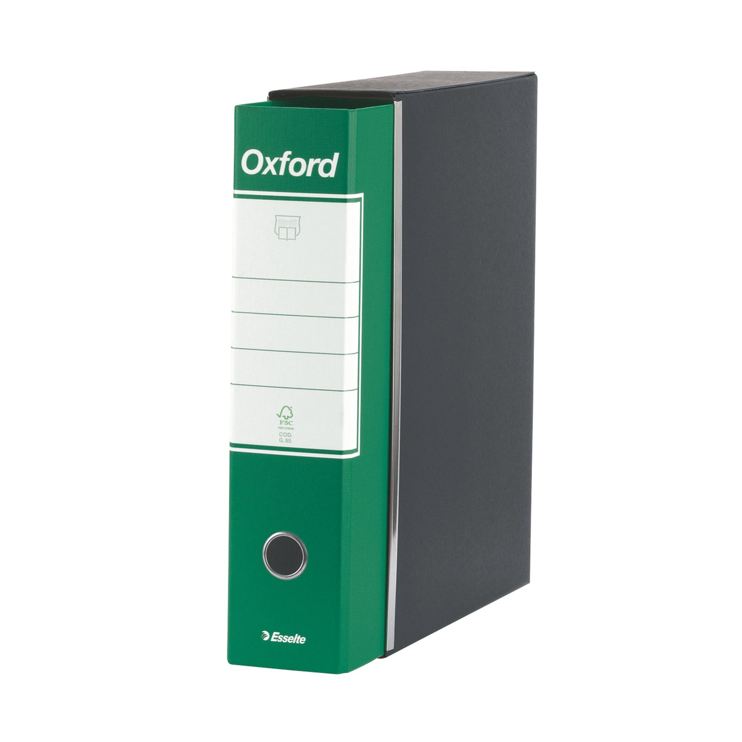 Registratore Essentials G73 - dorso 8 cm - commerciale 23 x 30 cm - verde - Esselte