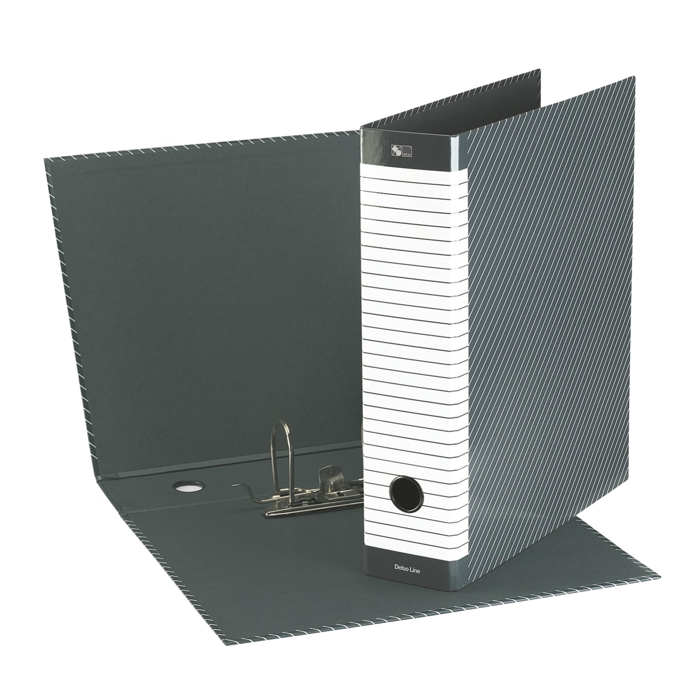 Registratore Delso Line G15 - dorso 8 cm - protocollo 23 x 33 cm - grigio - Esselte