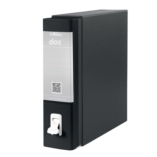 Registratore Dox 1 - dorso 8 cm - commerciale 23 x 29,7 cm - nero - Esselte Dox