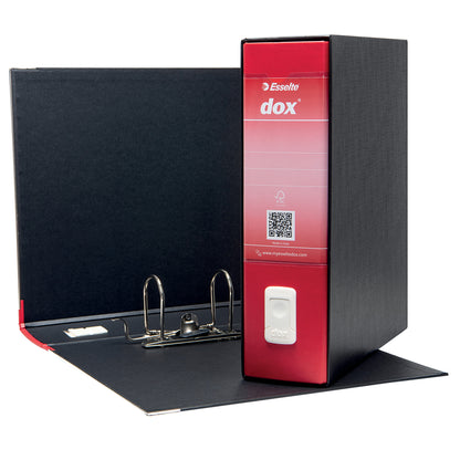 Registratore Dox 1 - dorso 8 cm - commerciale 23 x 29,7 cm - rosso - Esselte Dox