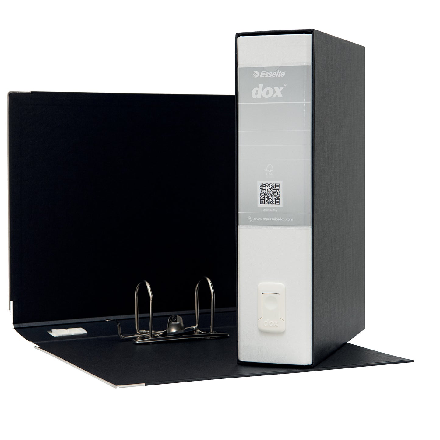Registratore Dox 2 - dorso 8 cm - protocollo 23 x 34 cm - bianco - Esselte Dox