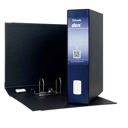 Registratore Dox 2 - dorso 8 cm - protocollo 23 x 34 cm - blu - Esselte Dox