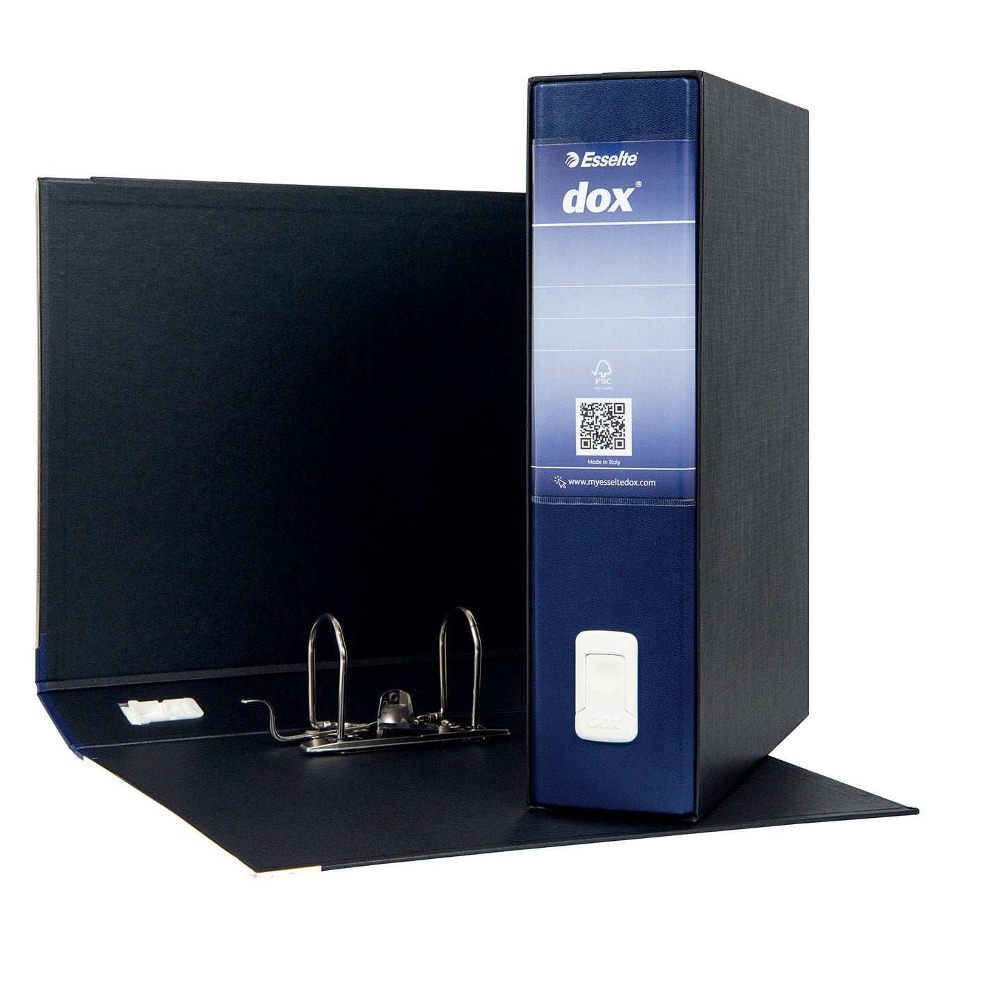 Registratore Dox 2 - dorso 8 cm - protocollo 23 x 34 cm - blu - Esselte Dox