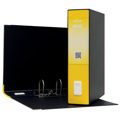 Registratore Dox 2 - dorso 8 cm - protocollo 23 x 34 cm - giallo - Esselte Dox