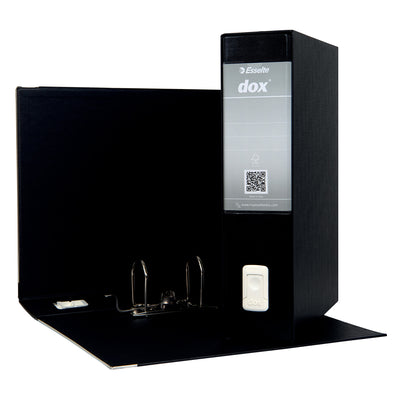 Registratore Dox 2 - dorso 8 cm - protocollo 23 x 34 cm - nero - Esselte Dox