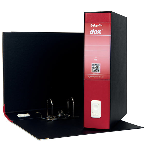 Registratore Dox 2 - dorso 8 cm - protocollo 23 x 34 cm - rosso - Esselte Dox