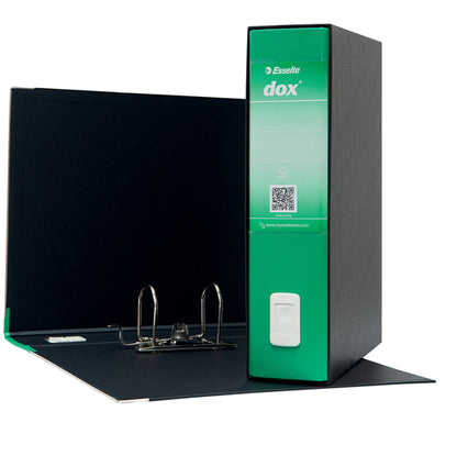 Registratore Dox 2 - dorso 8 cm - protocollo 23 x 34 cm - verde - Esselte Dox