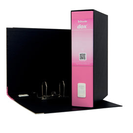Registratore Dox 2 - dorso 8 cm - protocollo 23 x 34 cm - rosa - Esselte Dox