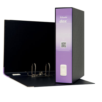 Registratore Dox 2 - dorso 8 cm - protocollo 23 x 34 cm - lilla - Esselte Dox