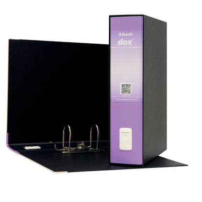 Registratore Dox 2 - dorso 8 cm - protocollo 23 x 34 cm - lilla - Esselte Dox