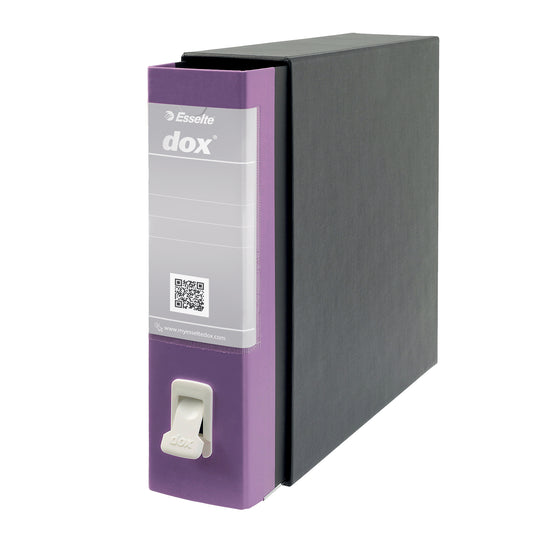 Registratore Dox 2 - dorso 8 cm - protocollo 23 x 34 cm - lilla - Esselte Dox