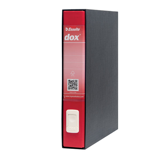 Registratore Dox 4 - dorso 5 cm - commerciale 23 x 29,7 cm - rosso - Esselte Dox