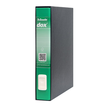 Registratore Dox 4 - dorso 5 cm - commerciale 23 x 29,7 cm - verde - Esselte Dox