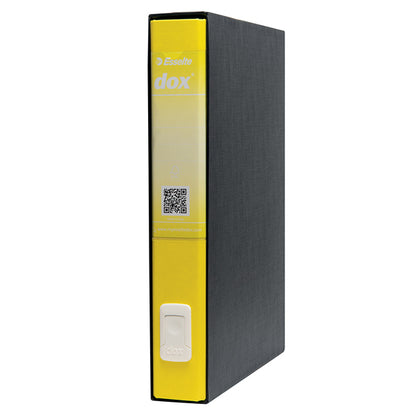 Registratore Dox 5 - dorso 5 cm - protocollo 23 x 34 cm - giallo - Esselte Dox