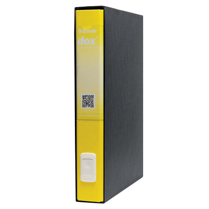 Registratore Dox 5 - dorso 5 cm - protocollo 23 x 34 cm - giallo - Esselte Dox