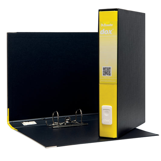 Registratore Dox 5 - dorso 5 cm - protocollo 23 x 34 cm - giallo - Esselte Dox
