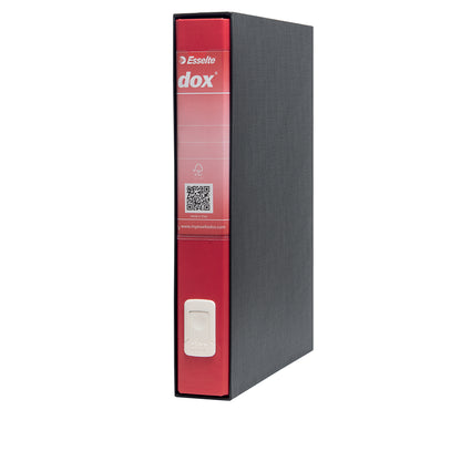 Registratore Dox 5 - dorso 5 cm - protocollo 23 x 34 cm - rosso - Esselte Dox