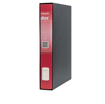 Registratore Dox 5 - dorso 5 cm - protocollo 23 x 34 cm - rosso - Esselte Dox