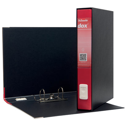 Registratore Dox 5 - dorso 5 cm - protocollo 23 x 34 cm - rosso - Esselte Dox