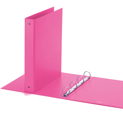 Raccoglitore Europa - 22 x 30 cm - 4 anelli tondi 30 mm - dorso 4 cm - rosa - Favorit